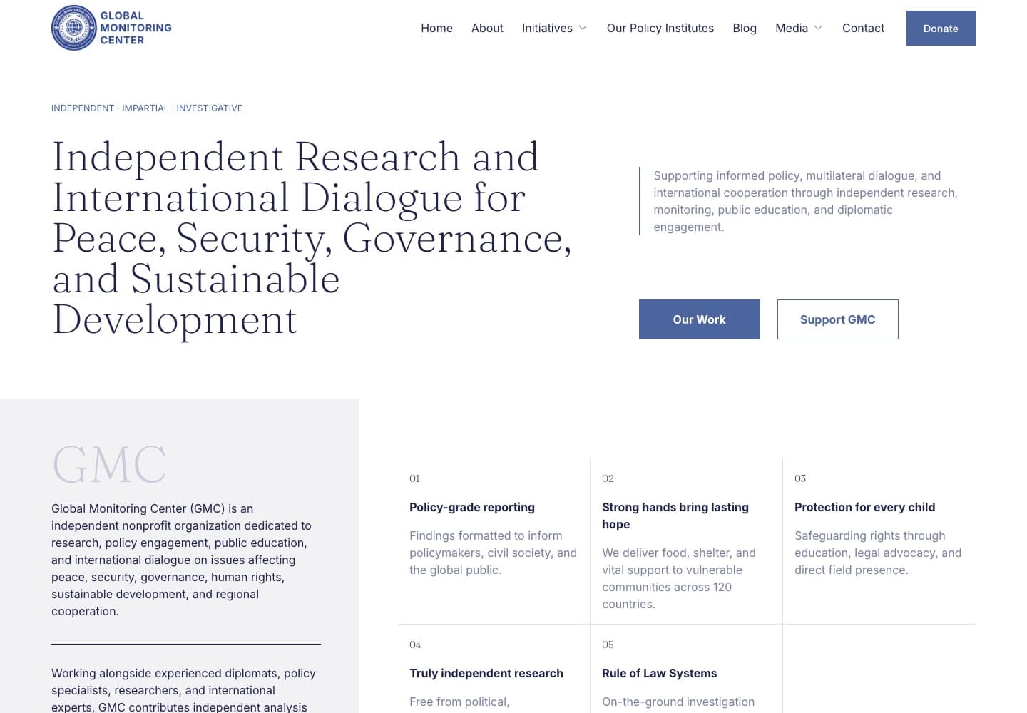 Global Monitoring Center — website preview